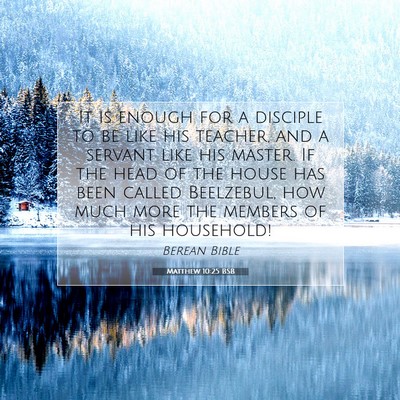 Picture 07 - Matthew 10:25 BSB - It is enough for a disciple to be like his - Bible Verse Picture
