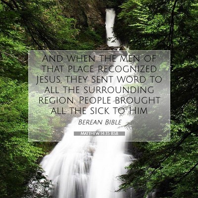 Picture 07 - Matthew 14:35 BSB - And when the men of that place recognized Jesus, - Bible Verse Picture