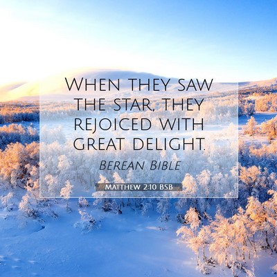 Picture 07 - Matthew 2:10 BSB - When they saw the star, they rejoiced with great - Bible Verse Picture
