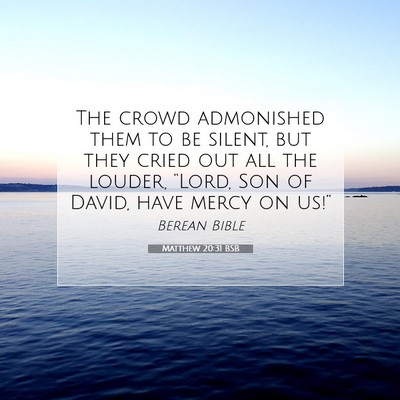 Picture 07 - Matthew 20:31 BSB - The crowd admonished them to be silent, but they - Bible Verse Picture