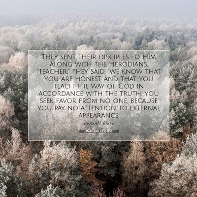 Picture 07 - Matthew 22:16 BSB - They sent their disciples to Him along with the - Bible Verse Picture