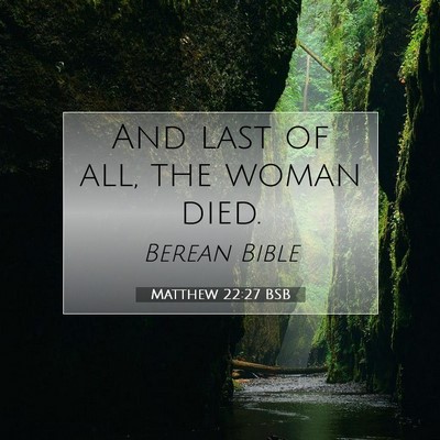 Picture 07 - Matthew 22:27 BSB - And last of all, the woman - Bible Verse Picture