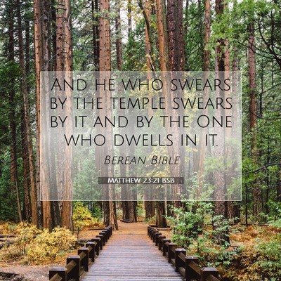 Picture 07 - Matthew 23:21 BSB - And he who swears by the temple swears by it and - Bible Verse Picture