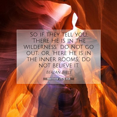 Picture 07 - Matthew 24:26 BSB - So if they tell you, ‘There He is in the - Bible Verse Picture