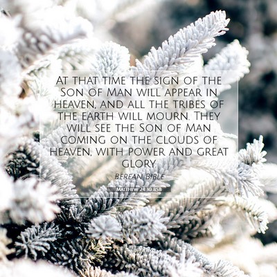 Picture 07 - Matthew 24:30 BSB - At that time the sign of the Son of Man will - Bible Verse Picture