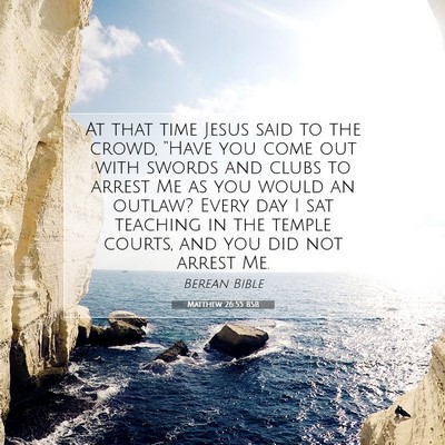 Picture 07 - Matthew 26:55 BSB - At that time Jesus said to the crowd, “Have you - Bible Verse Picture