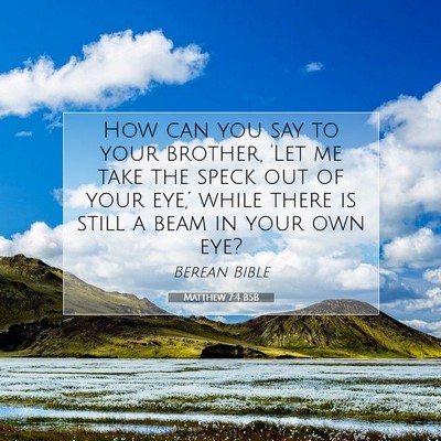 Picture 07 - Matthew 7:4 BSB - How can you say to your brother, ‘Let me take - Bible Verse Picture