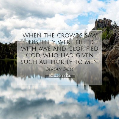 Picture 07 - Matthew 9:8 BSB - When the crowds saw this, they were filled with - Bible Verse Picture