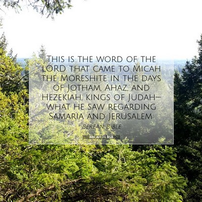 Picture 07 - Micah 1:1 BSB - This is the word of the LORD that came to Micah - Bible Verse Picture