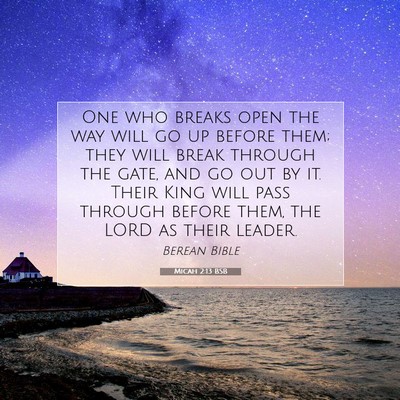 Picture 07 - Micah 2:13 BSB - One who breaks open the way will go up before - Bible Verse Picture