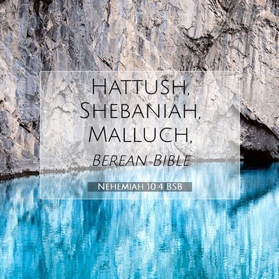 Picture 07 - Nehemiah 10:4 BSB - Hattush, Shebaniah, - Bible Verse Picture