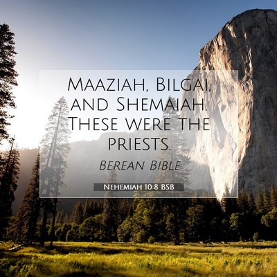 Picture 07 - Nehemiah 10:8 BSB - Maaziah, Bilgai, and Shemaiah. These were the - Bible Verse Picture