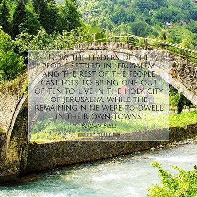 Picture 07 - Nehemiah 11:1 BSB - Now the leaders of the people settled in - Bible Verse Picture