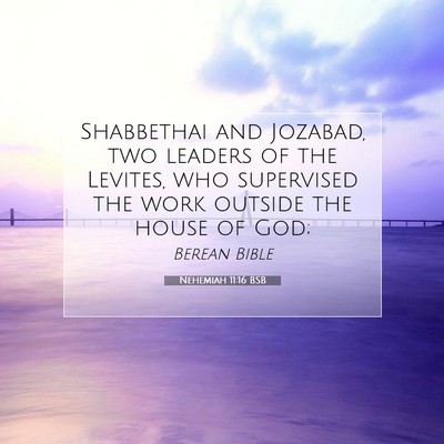 Picture 07 - Nehemiah 11:16 BSB - Shabbethai and Jozabad, two leaders of the - Bible Verse Picture