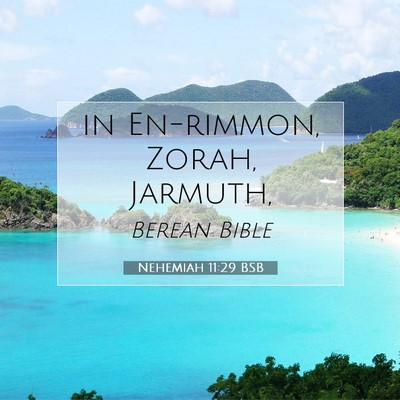 Picture 07 - Nehemiah 11:29 BSB - in En-rimmon, Zorah, - Bible Verse Picture