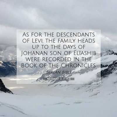 Picture 07 - Nehemiah 12:23 BSB - As for the descendants of Levi, the family heads - Bible Verse Picture