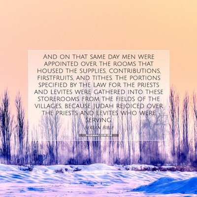 Picture 07 - Nehemiah 12:44 BSB - And on that same day men were appointed over the - Bible Verse Picture