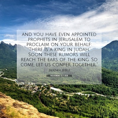 Picture 07 - Nehemiah 6:7 BSB - and you have even appointed prophets in Jerusalem - Bible Verse Picture