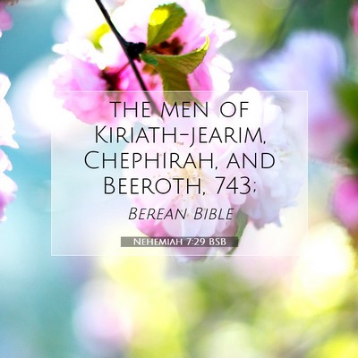 Picture 07 - Nehemiah 7:29 BSB - the men of Kiriath-jearim, Chephirah, and - Bible Verse Picture