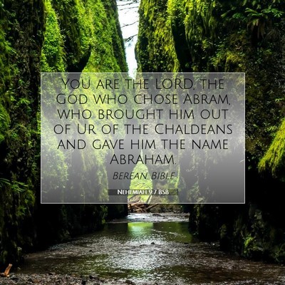 Picture 07 - Nehemiah 9:7 BSB - You are the LORD, the God who chose Abram, who - Bible Verse Picture