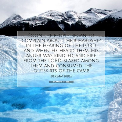 Picture 07 - Numbers 11:1 BSB - Soon the people began to complain about their - Bible Verse Picture