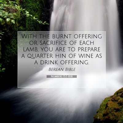 Picture 07 - Numbers 15:5 BSB - With the burnt offering or sacrifice of each - Bible Verse Picture