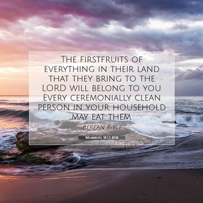 Picture 07 - Numbers 18:13 BSB - The firstfruits of everything in their land that - Bible Verse Picture