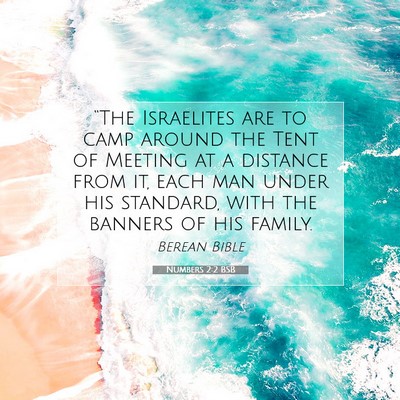 Picture 07 - Numbers 2:2 BSB - “The Israelites are to camp around the Tent of - Bible Verse Picture