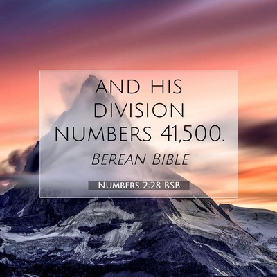 Picture 07 - Numbers 2:28 BSB - and his division numbers - Bible Verse Picture