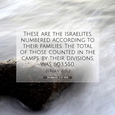 Picture 07 - Numbers 2:32 BSB - These are the Israelites, numbered according to - Bible Verse Picture