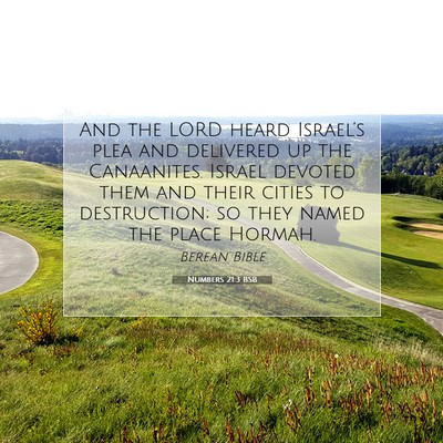 Picture 07 - Numbers 21:3 BSB - And the LORD heard Israel’s plea and delivered - Bible Verse Picture