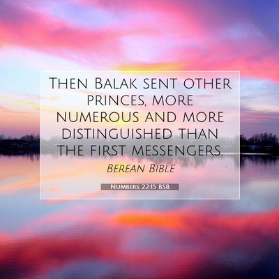 Picture 07 - Numbers 22:15 BSB - Then Balak sent other princes, more numerous and - Bible Verse Picture
