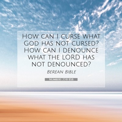 Picture 07 - Numbers 23:8 BSB - How can I curse what God has not cursed? How can - Bible Verse Picture