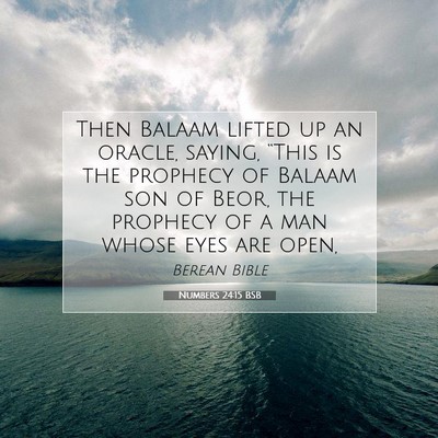 Picture 07 - Numbers 24:15 BSB - Then Balaam lifted up an oracle, saying, “This - Bible Verse Picture