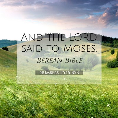 Picture 07 - Numbers 25:16 BSB - And the LORD said to - Bible Verse Picture