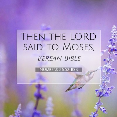 Picture 07 - Numbers 26:52 BSB - Then the LORD said to - Bible Verse Picture