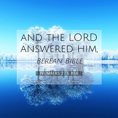 Picture 07 - Numbers 27:6 BSB - and the LORD answered - Bible Verse Picture