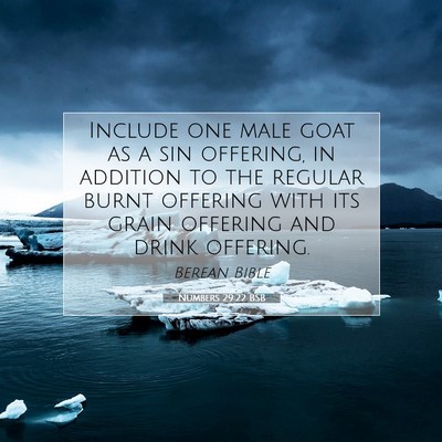 Picture 07 - Numbers 29:22 BSB - Include one male goat as a sin offering, in - Bible Verse Picture
