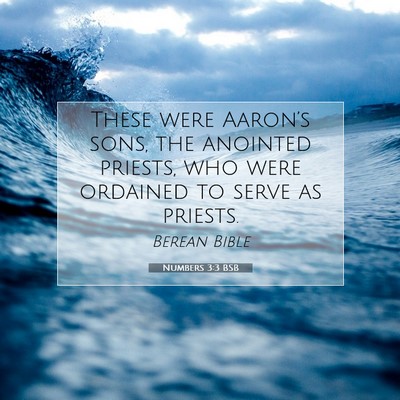 Picture 07 - Numbers 3:3 BSB - These were Aaron’s sons, the anointed priests, - Bible Verse Picture