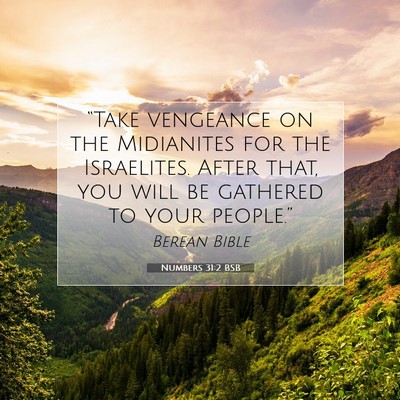 Picture 07 - Numbers 31:2 BSB - “Take vengeance on the Midianites for the - Bible Verse Picture
