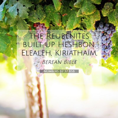 Picture 07 - Numbers 32:37 BSB - The Reubenites built up Heshbon, Elealeh, - Bible Verse Picture
