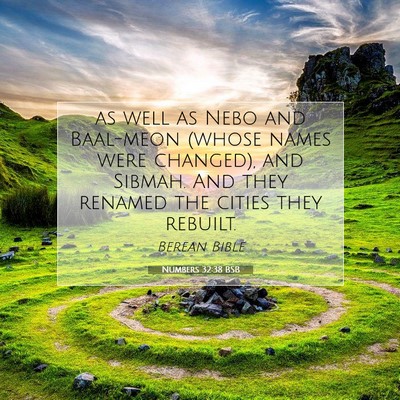 Picture 07 - Numbers 32:38 BSB - as well as Nebo and Baal-meon (whose names were - Bible Verse Picture