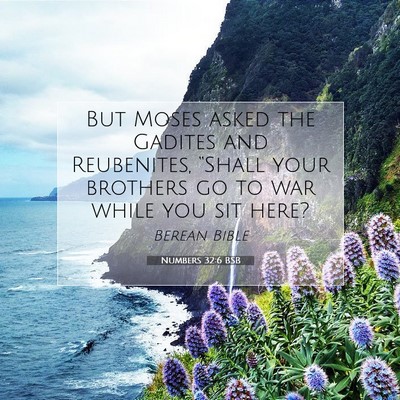 Picture 07 - Numbers 32:6 BSB - But Moses asked the Gadites and Reubenites, - Bible Verse Picture