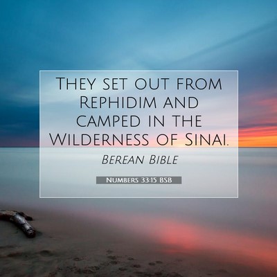Picture 07 - Numbers 33:15 BSB - They set out from Rephidim and camped in the - Bible Verse Picture