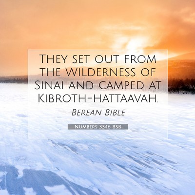 Picture 07 - Numbers 33:16 BSB - They set out from the Wilderness of Sinai and - Bible Verse Picture