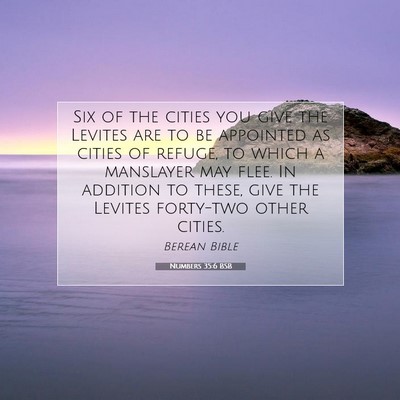 Picture 07 - Numbers 35:6 BSB - Six of the cities you give the Levites are to be - Bible Verse Picture