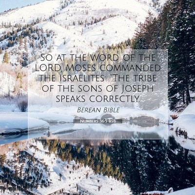 Picture 07 - Numbers 36:5 BSB - So at the word of the LORD, Moses commanded the - Bible Verse Picture