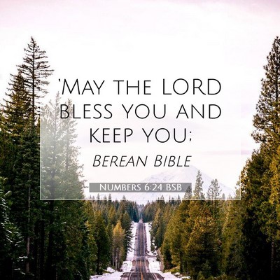 Picture 07 - Numbers 6:24 BSB - ‘May the LORD bless you and keep - Bible Verse Picture