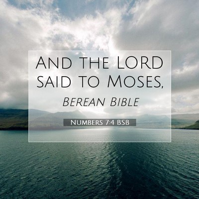 Picture 07 - Numbers 7:4 BSB - And the LORD said to - Bible Verse Picture