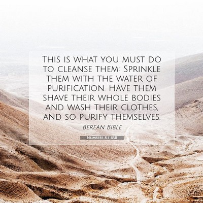 Picture 07 - Numbers 8:7 BSB - This is what you must do to cleanse them: - Bible Verse Picture